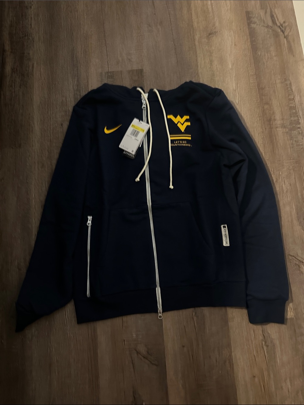 Nike Navy Full-Zip Hoodie with Yellow WV Logo